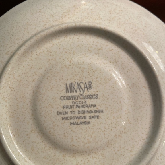 Mikasa Country Classics Cup and Saucer Tea/Coffee Fruit Panorama Set of 6 - Picture 7 of 8